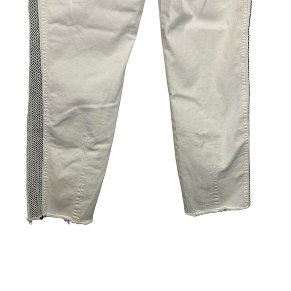 Pilcro Anthropologie White Ultra High-Rise Side-Striped Slim Jeans Size 28 - Picture 10 of 11